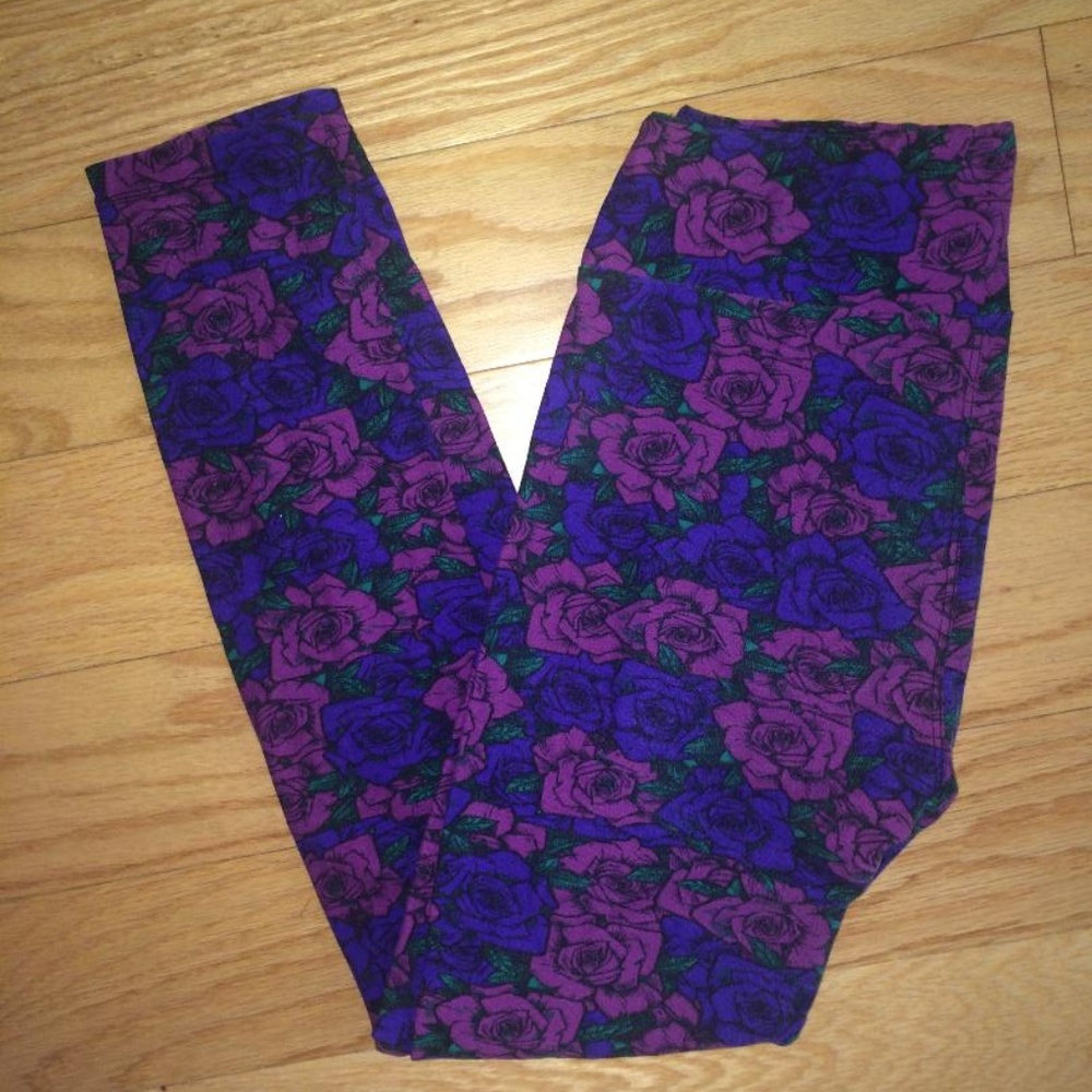 LulaRoe OS rose leggings